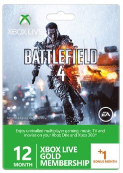 Купить 12 + 1 месяц золотого членства Xbox Live - Battlefield 4 Design (Xbox One/360) (Xbox Live)