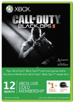 Купить 12 + 1 месяц золотого членства Xbox Live - Black Ops II Branded (Xbox One/360) (Xbox Live)