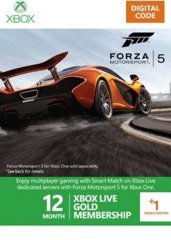 Купить 12 + 1 месяц золотого членства Xbox Live - Forza 5 Branded (Xbox One/360) (Xbox Live)