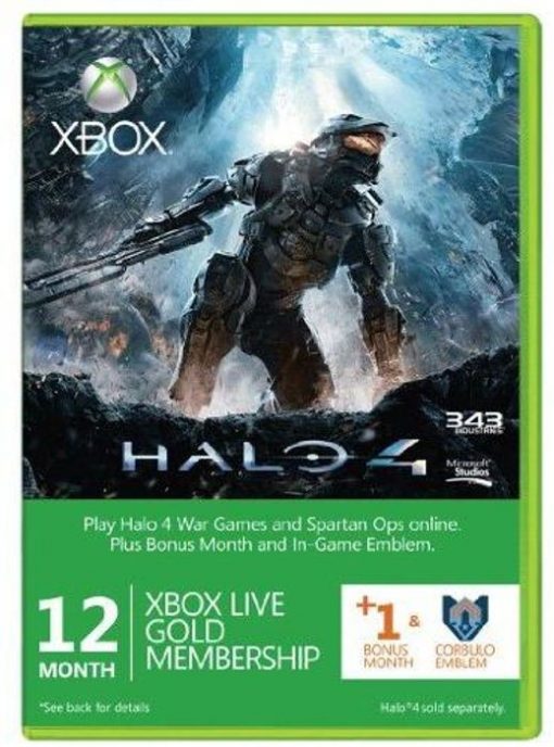 Купить 12 + 1 месяц золотого членства Xbox Live + эмблема Halo 4 Corbulo (Xbox One/360) (Xbox Live)