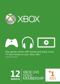 Купить 12 + 1 месяц золотого членства Xbox Live Gold (Xbox 360) (Xbox Live)
