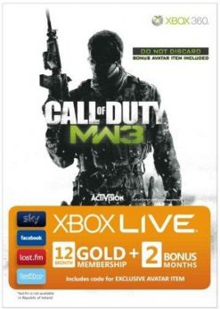 Купить 12 + 2 месяца золотого членства Xbox Live - MW3 Branded (Xbox One/360) (Xbox Live)