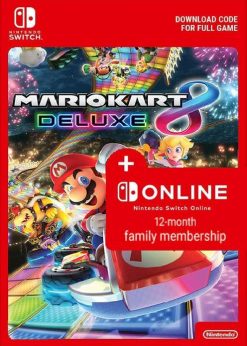 Купить Mario Kart 8 Deluxe + 12-месячное семейное членство Switch (EU) (Nintendo)