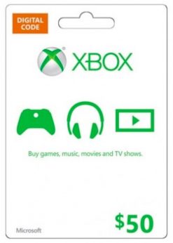 Buy Microsoft Gift Card - $50 (Xbox One/360) (Xbox Live)