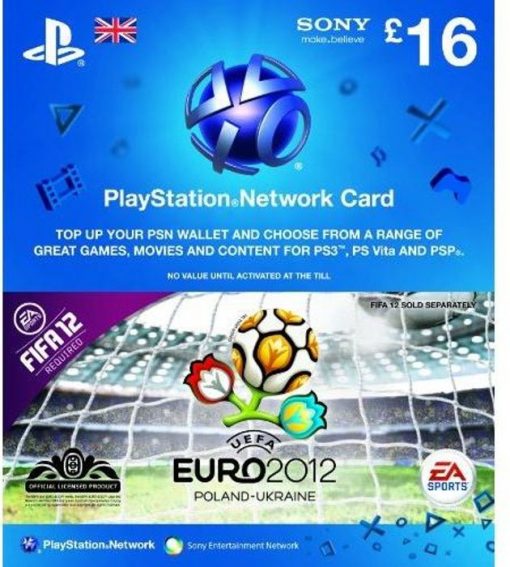 Buy Playstation Network Card - £16 - Euro 2012 Branded (PlayStation Network)