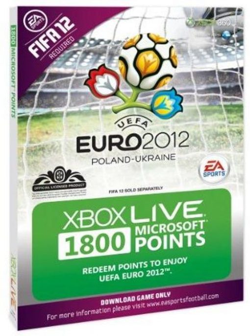 Buy Xbox LIVE 1800 Microsoft Points - Euro 2012 Branded (Xbox 360) (Xbox Live)